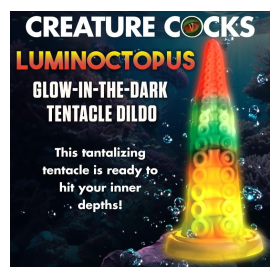 DILDO LUMINOCTOPUS GLOW-IN-THE-DARK